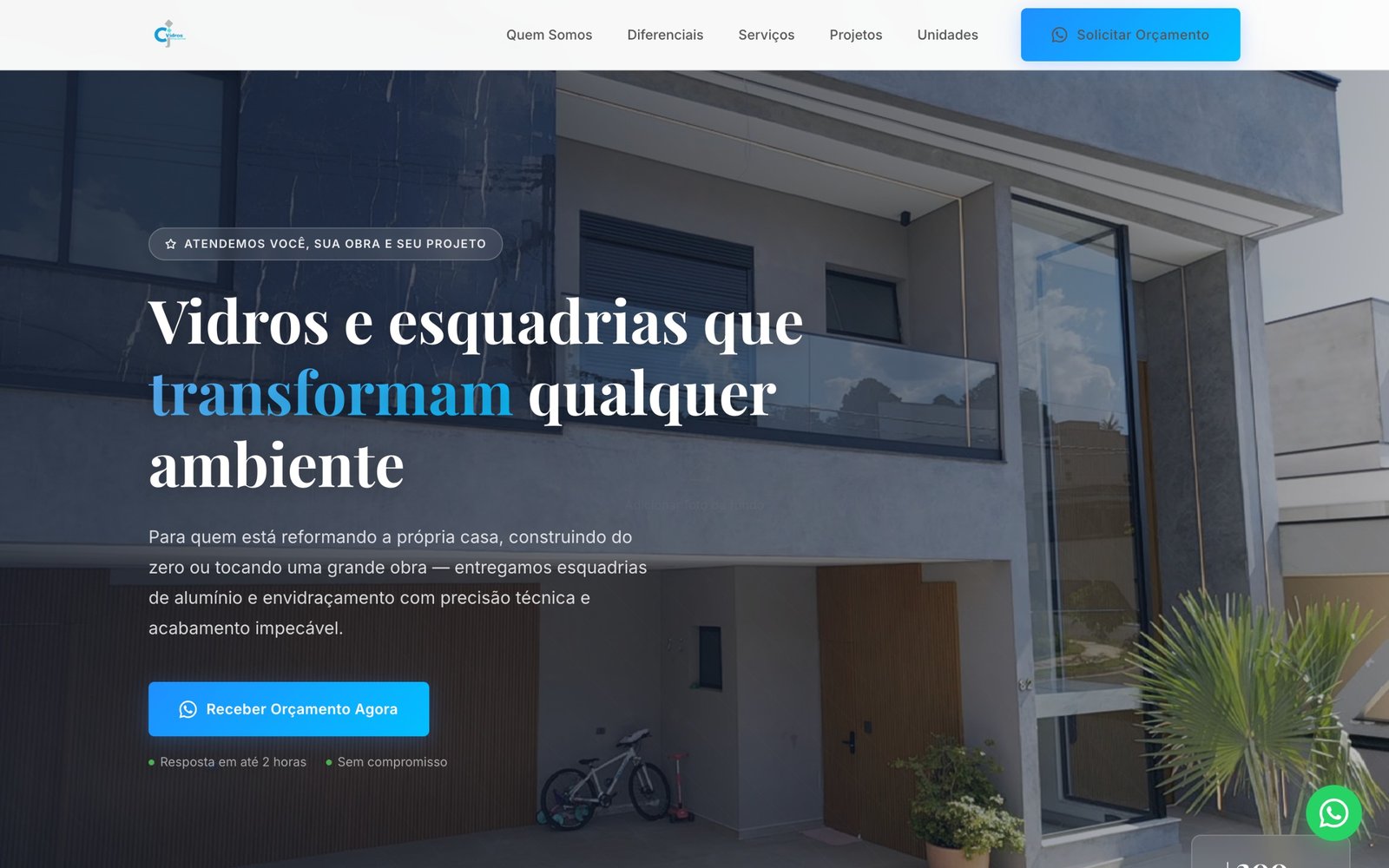 Novo site da CJ Vidros desenvolvido pela GrowMap